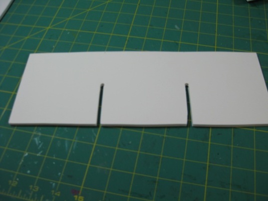 Cut out the slat spaces
