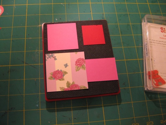 Use your scraps on the die for variety in the die cuts